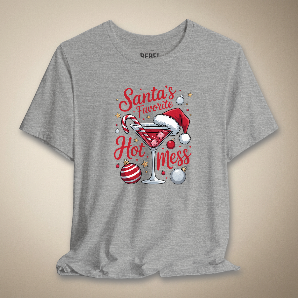 Santa's Favorite Hot Mess Graphic Tee | Rebel Ink Designs