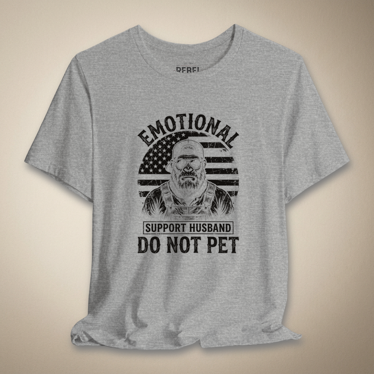 Emotional Support Husband Do Not Pet Graphic Tee | Rebel Ink Designs