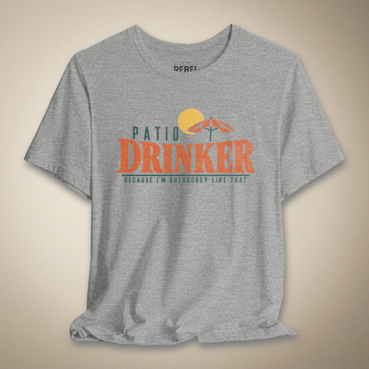 Outdoorsy Patio Drinker Graphic Tee | Rebel Ink Designs