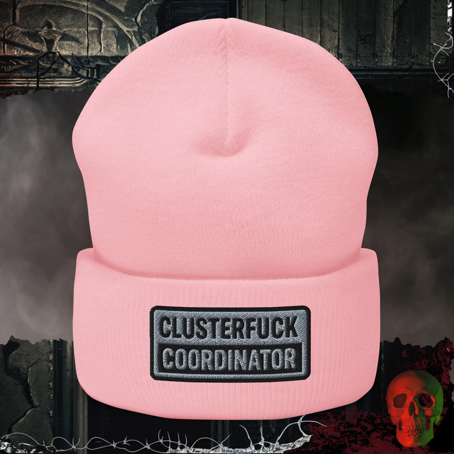 Beanie Baby Pink Clusterf*ck Coordinator Embroidered Beanie