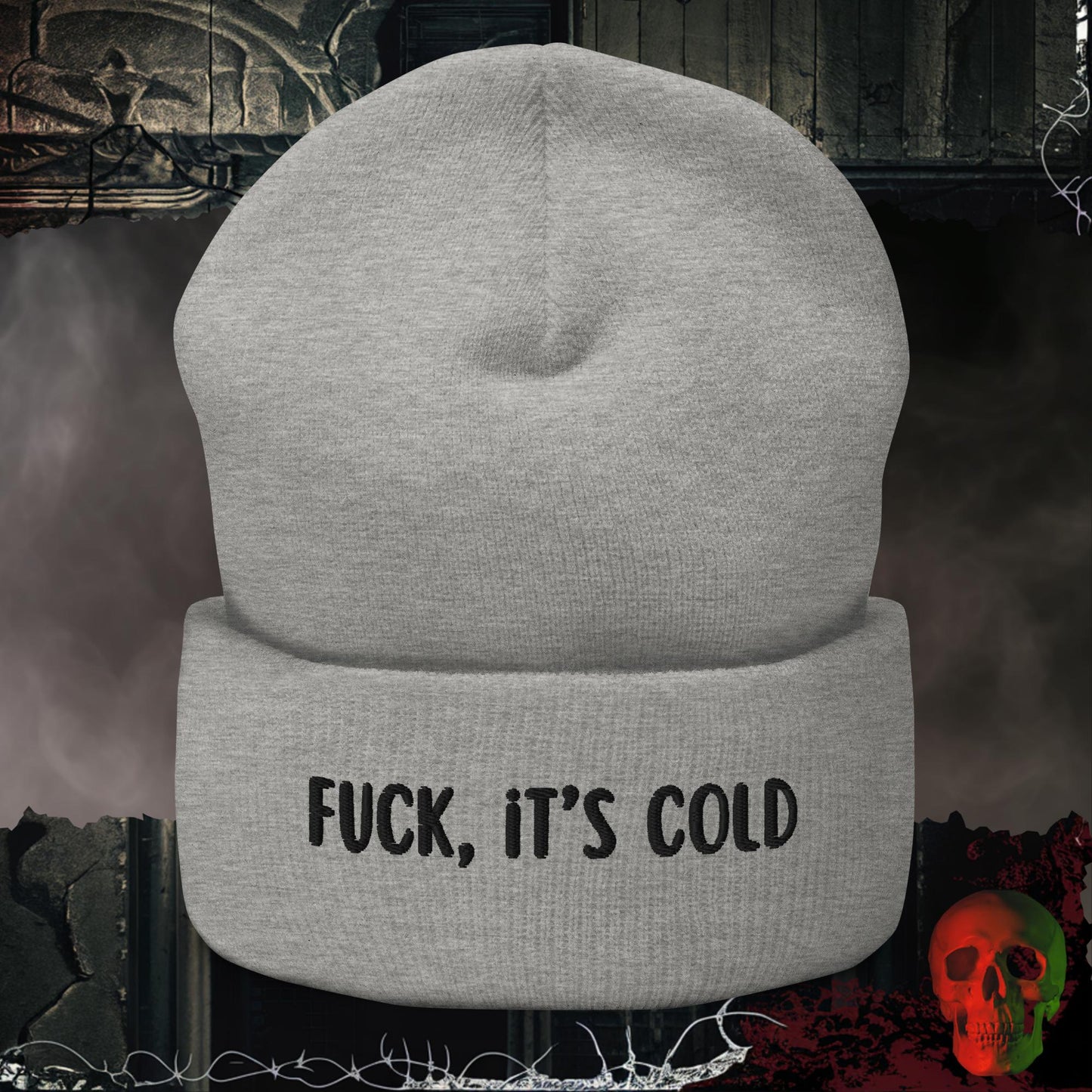 Beanie Heather Grey F*ck It's Cold Beanie