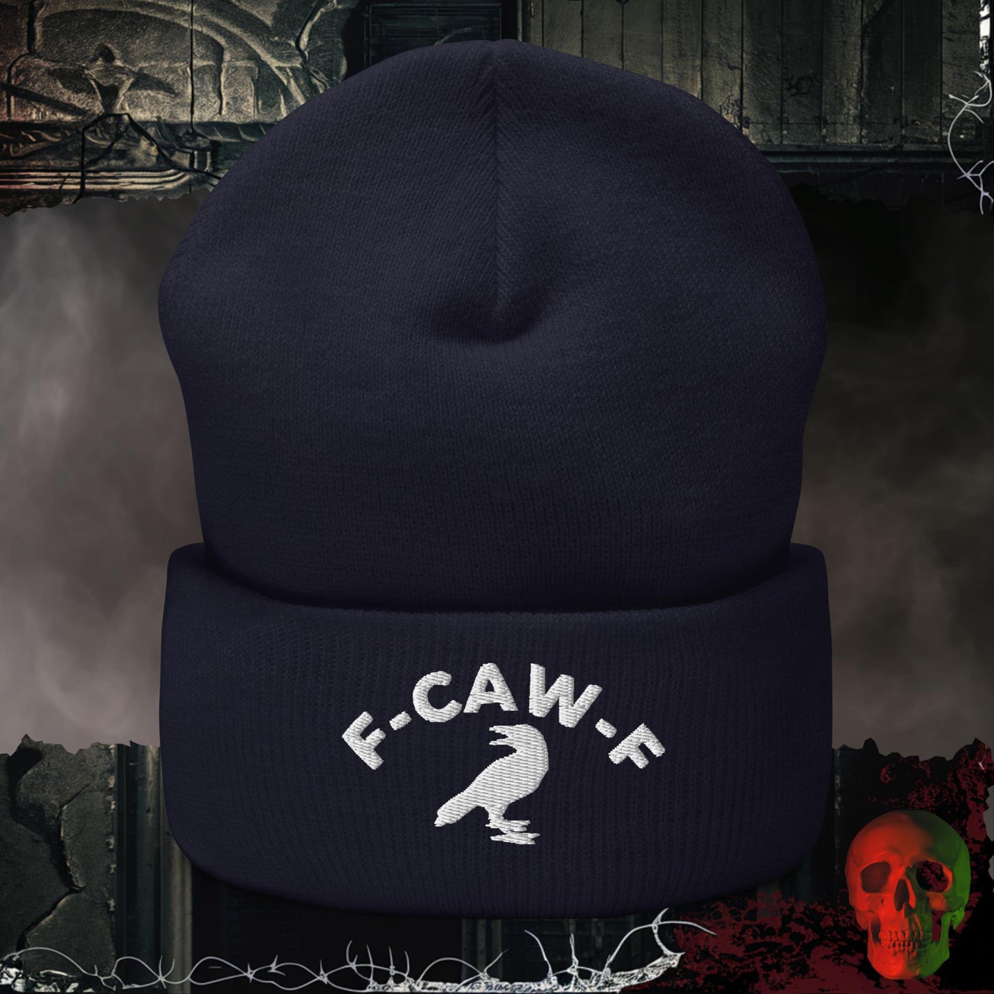 Beanie Navy F-CAW-F Embroidered Beanie