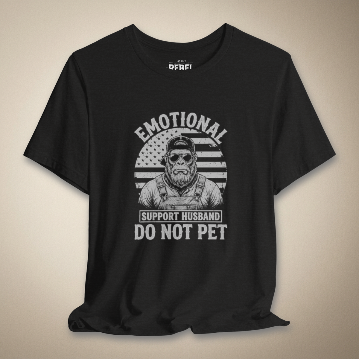 Emotional Support Husband Do Not Pet Graphic Tee | Rebel Ink Designs