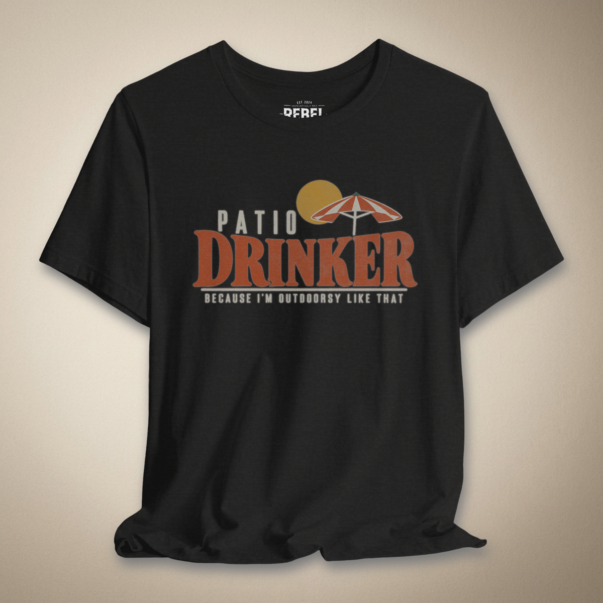 Outdoorsy Patio Drinker Graphic Tee | Rebel Ink Designs