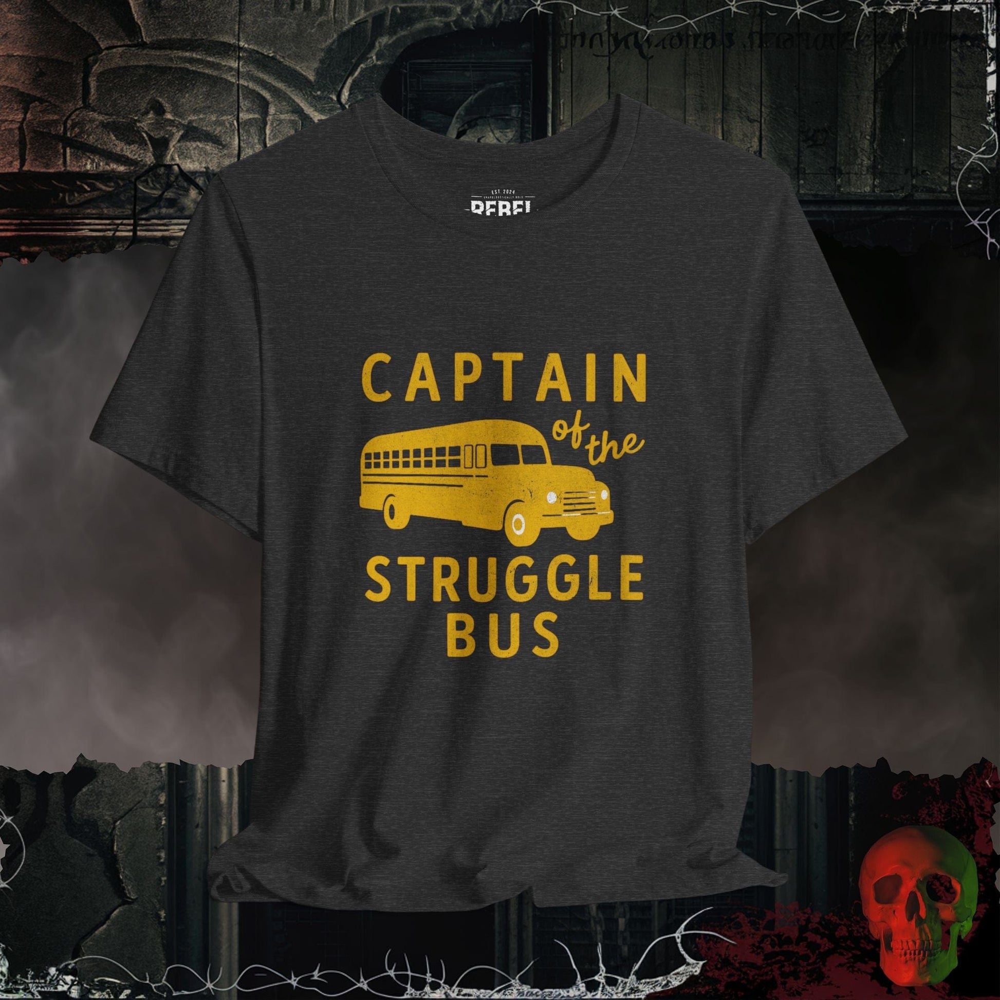 Dark Grey Heather / S Captain of the Struggle Bus Tee