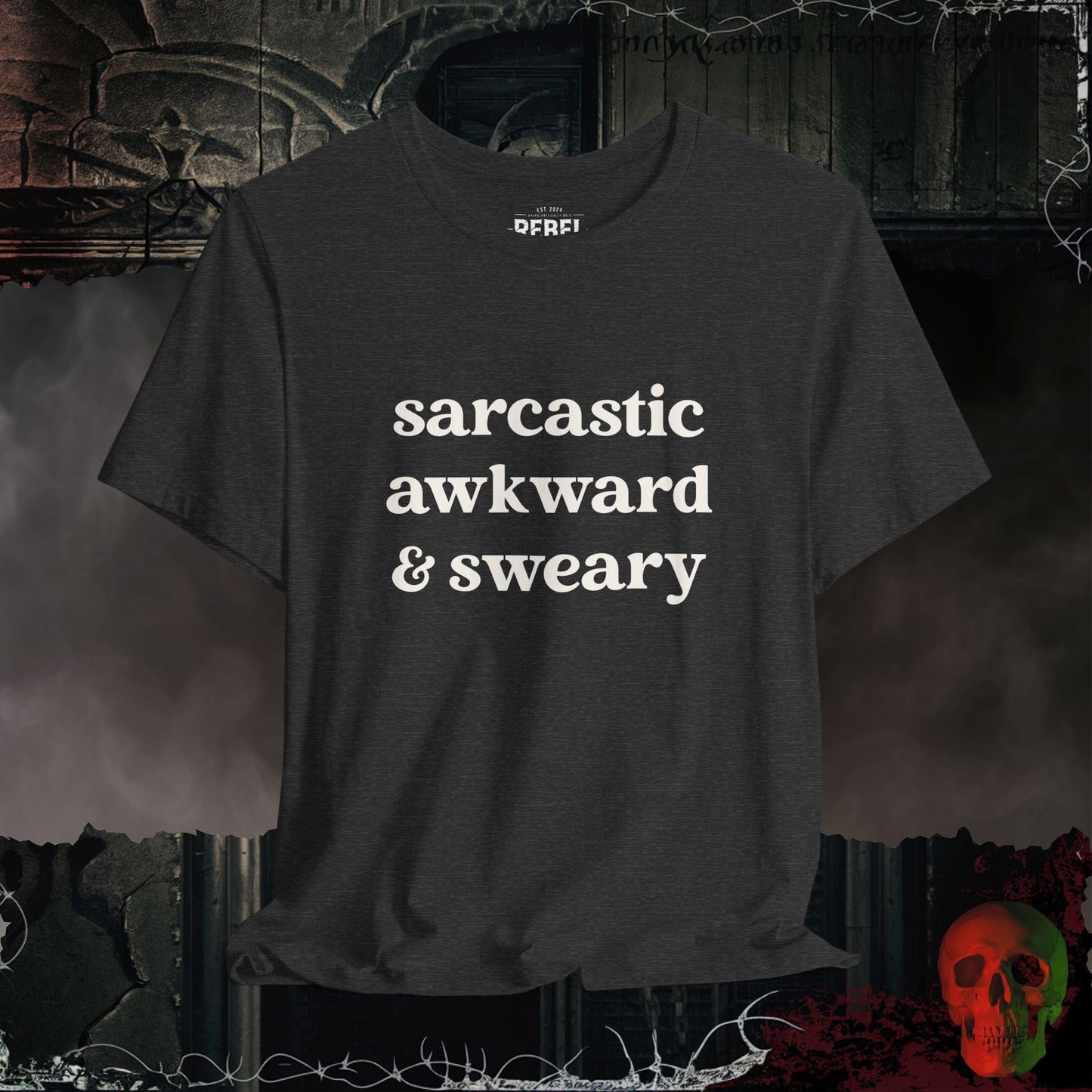Dark Grey Heather / S Sarcastic and Sweary Tee