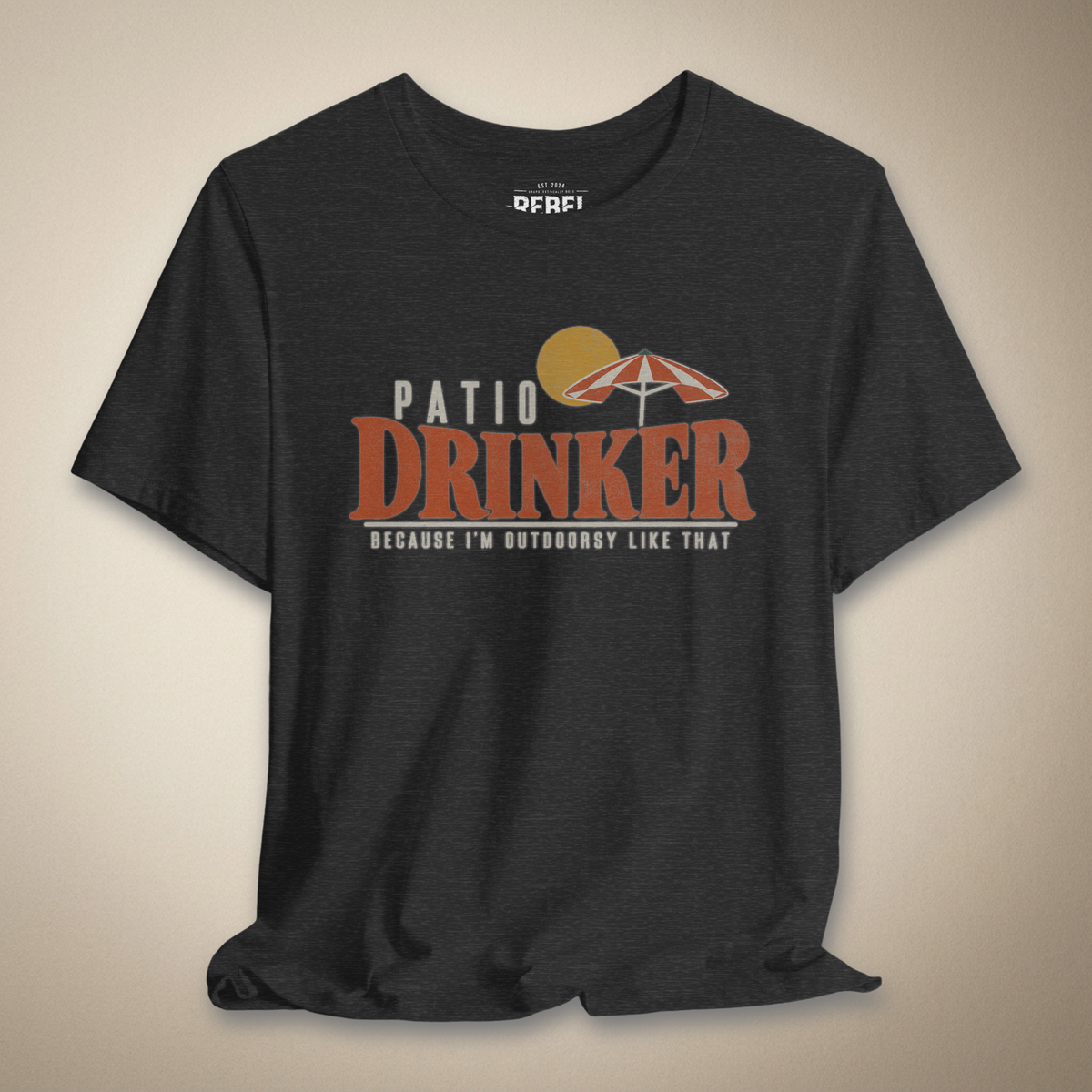 Outdoorsy Patio Drinker Graphic Tee | Rebel Ink Designs