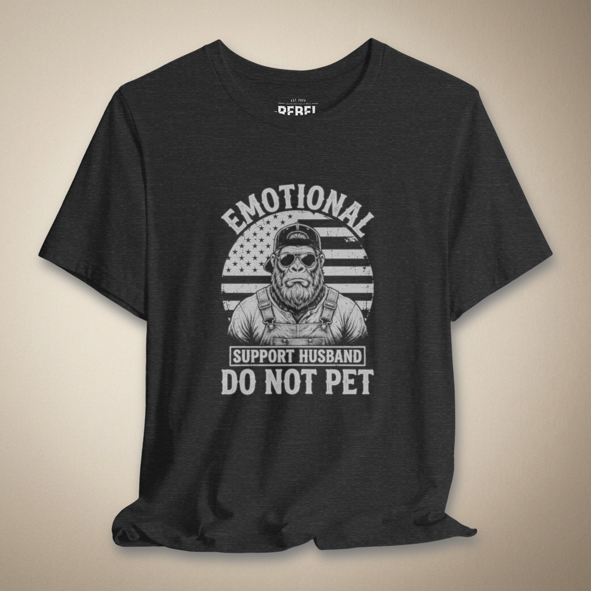 Emotional Support Husband Do Not Pet Graphic Tee | Rebel Ink Designs