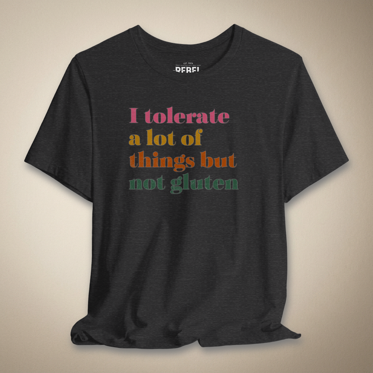 Zero Tolerance for Gluten Graphic Tee | Rebel Ink Designs