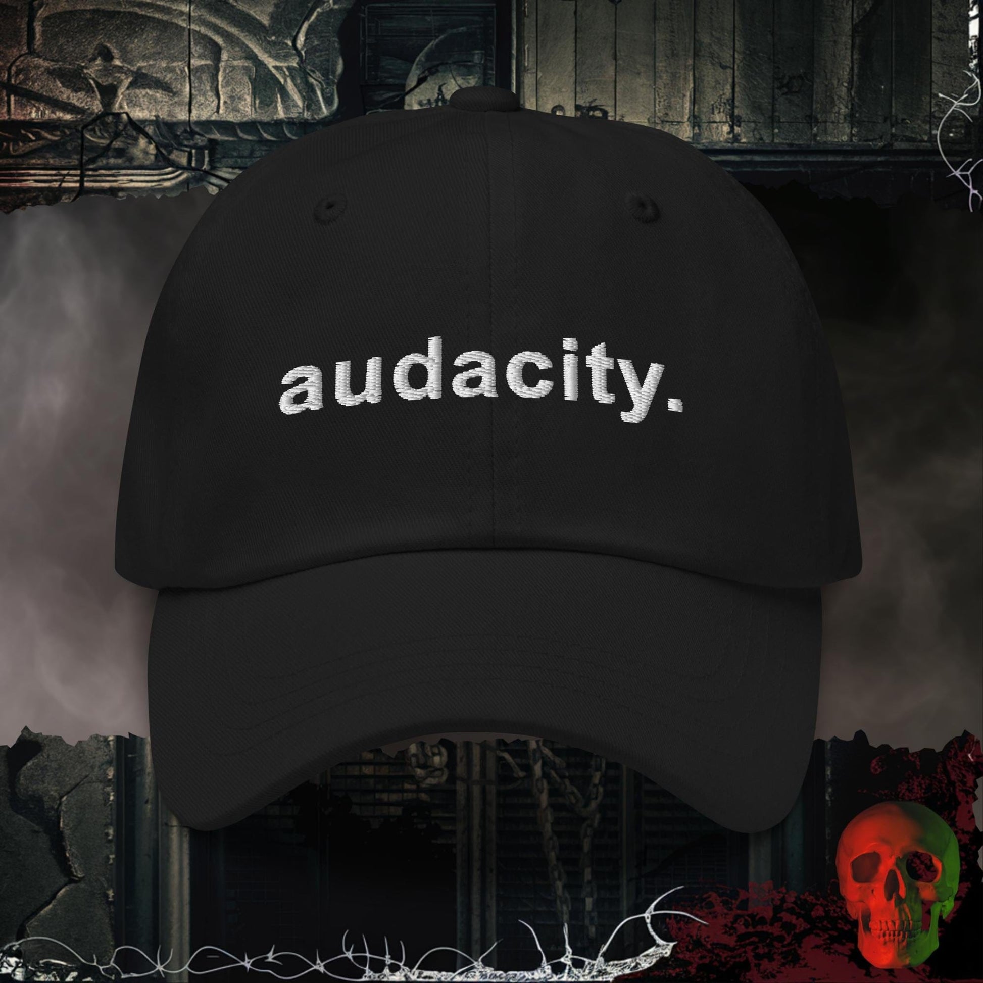 Hats Black audacity. Embroidered Hat