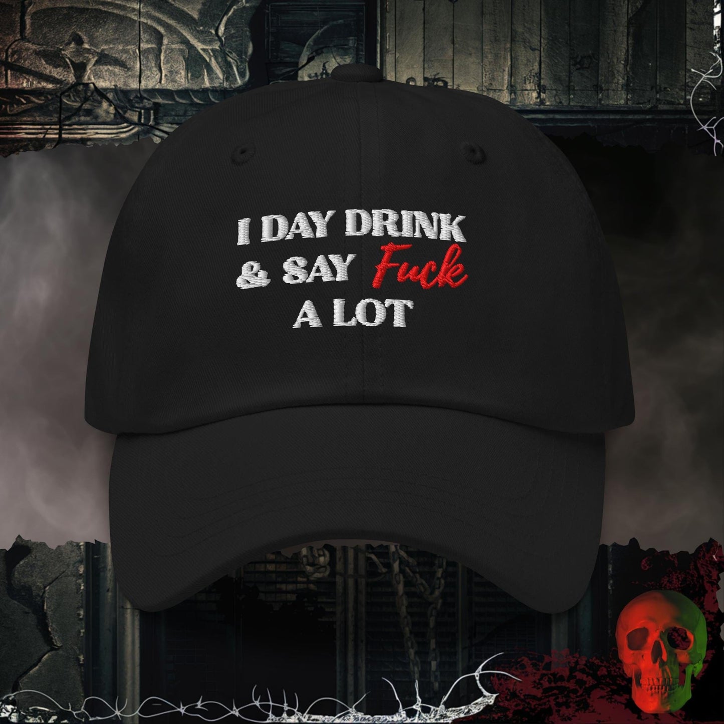 Hats Black Day Drinking & Zero Apologies Embroidered Hat
