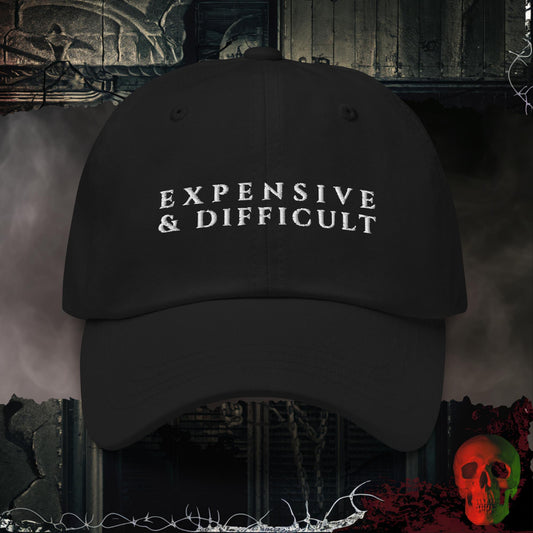 Hats Black Expensive and Difficult Embroidered Hat