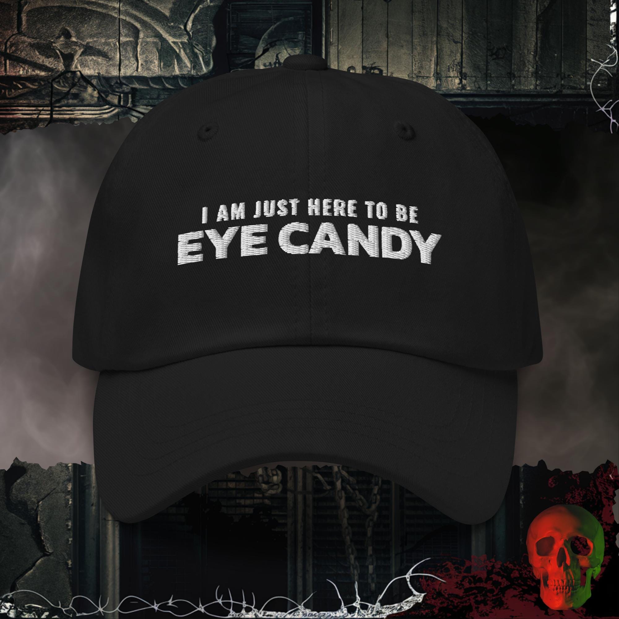 Hats Black Eye Candy Embroidered Hat