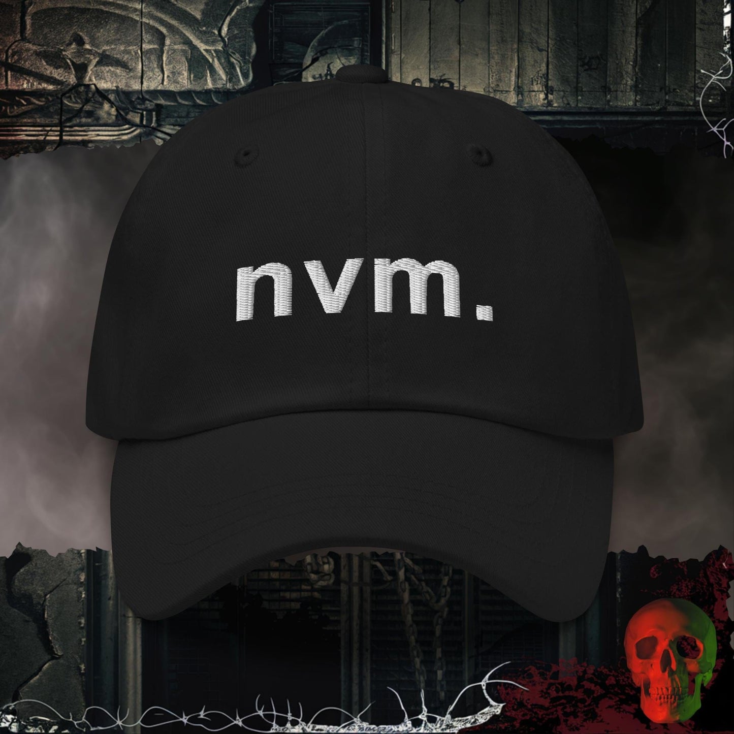 Hats Black nvm. Embroidered Hat