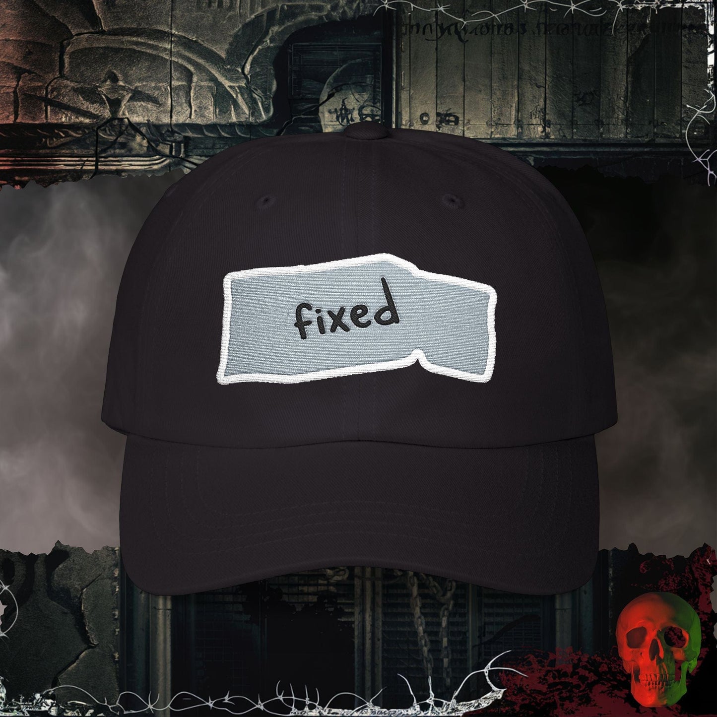 Hats Black / One size Held Together, It's Fixed Embroidered Hat