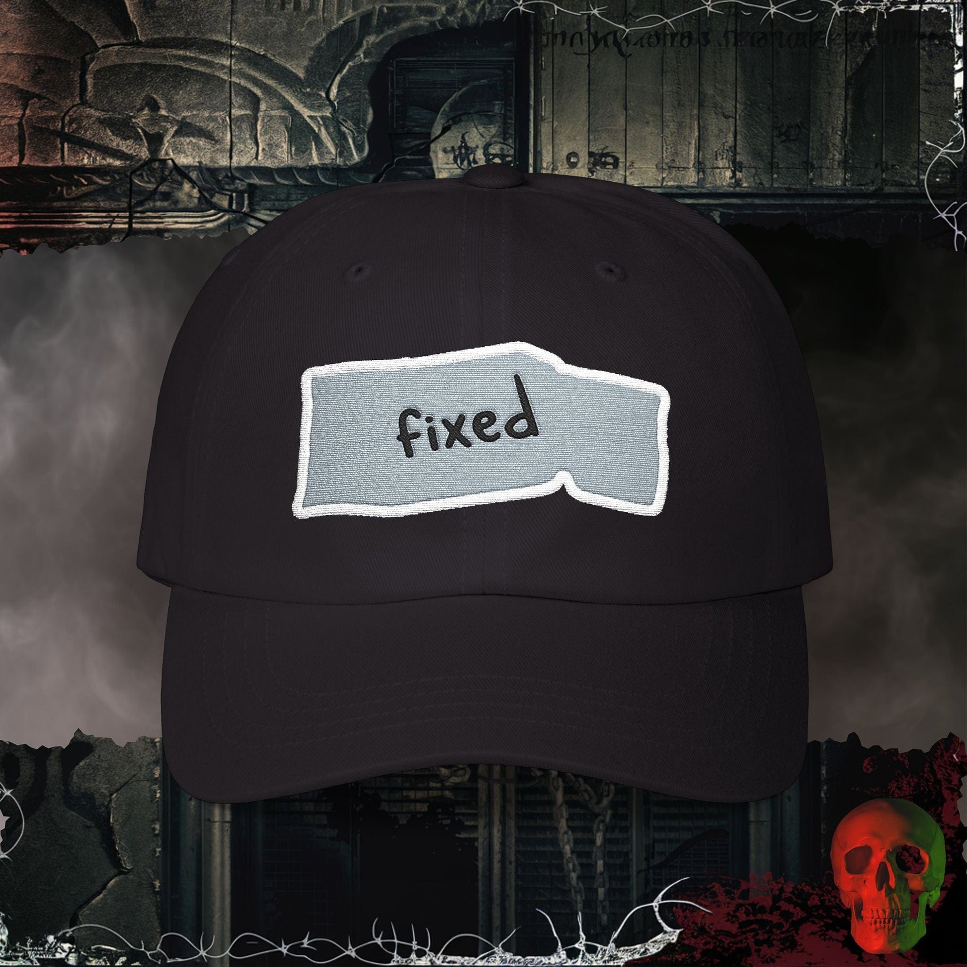 Hats Black / One size Held Together, It's Fixed Embroidered Hat