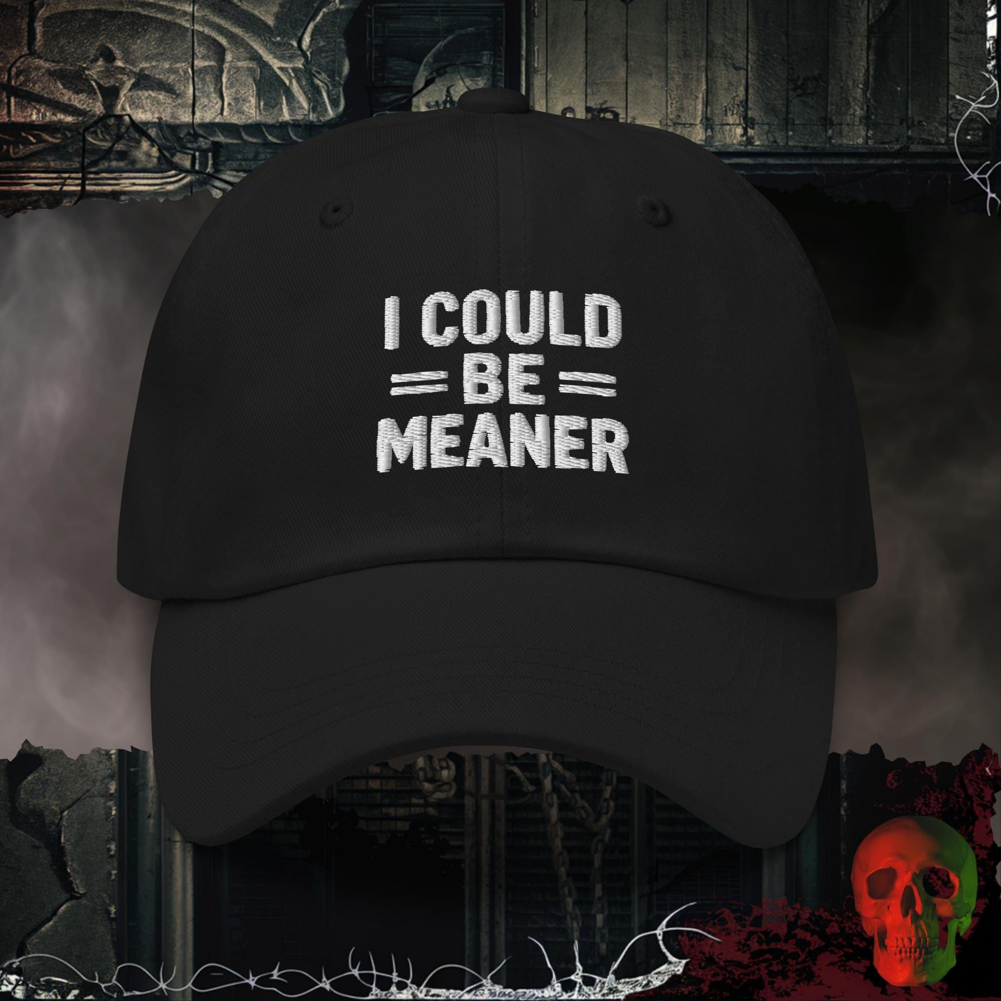 Hats Black / One size I Could Be Meaner Embroidered Hat