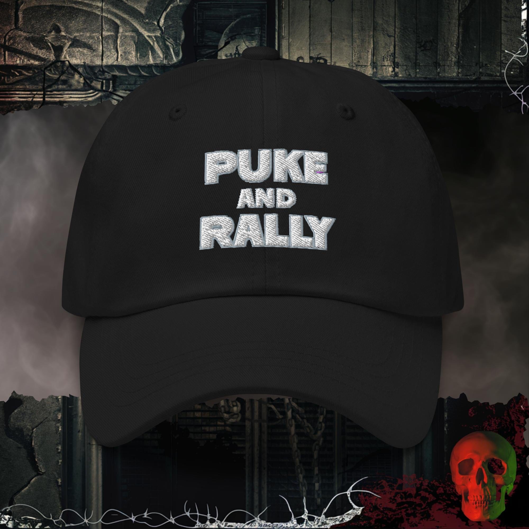 Puke and Rally Embroidered Hat | Rebel Ink Designs