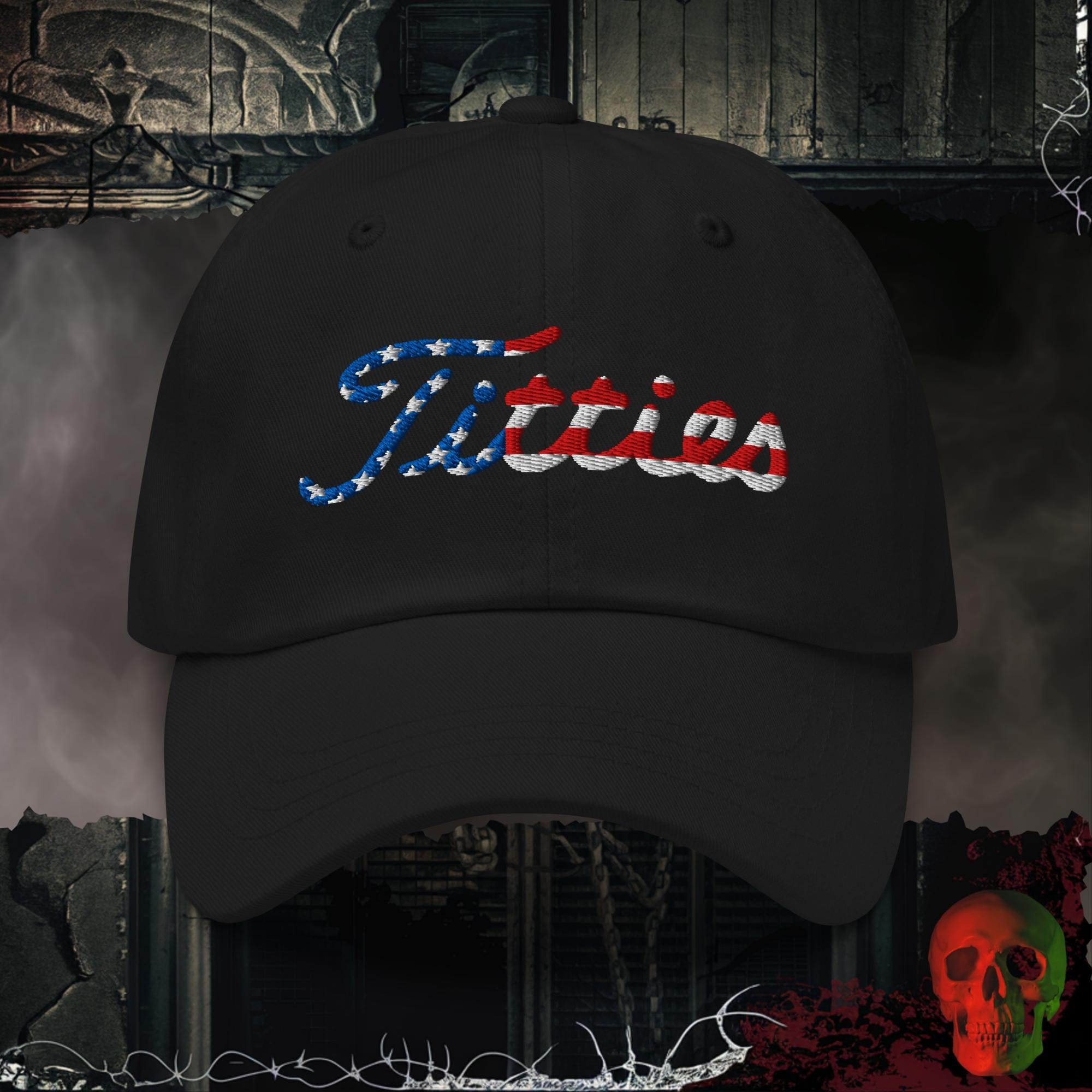 Hats Black / One size Titties Embroidered Hat