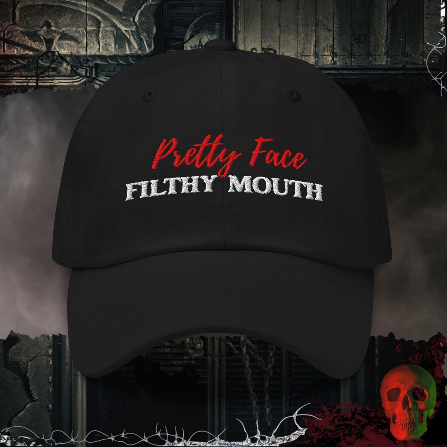 Hats Black Pretty Face, Filthy Mouth Embroidered Hat