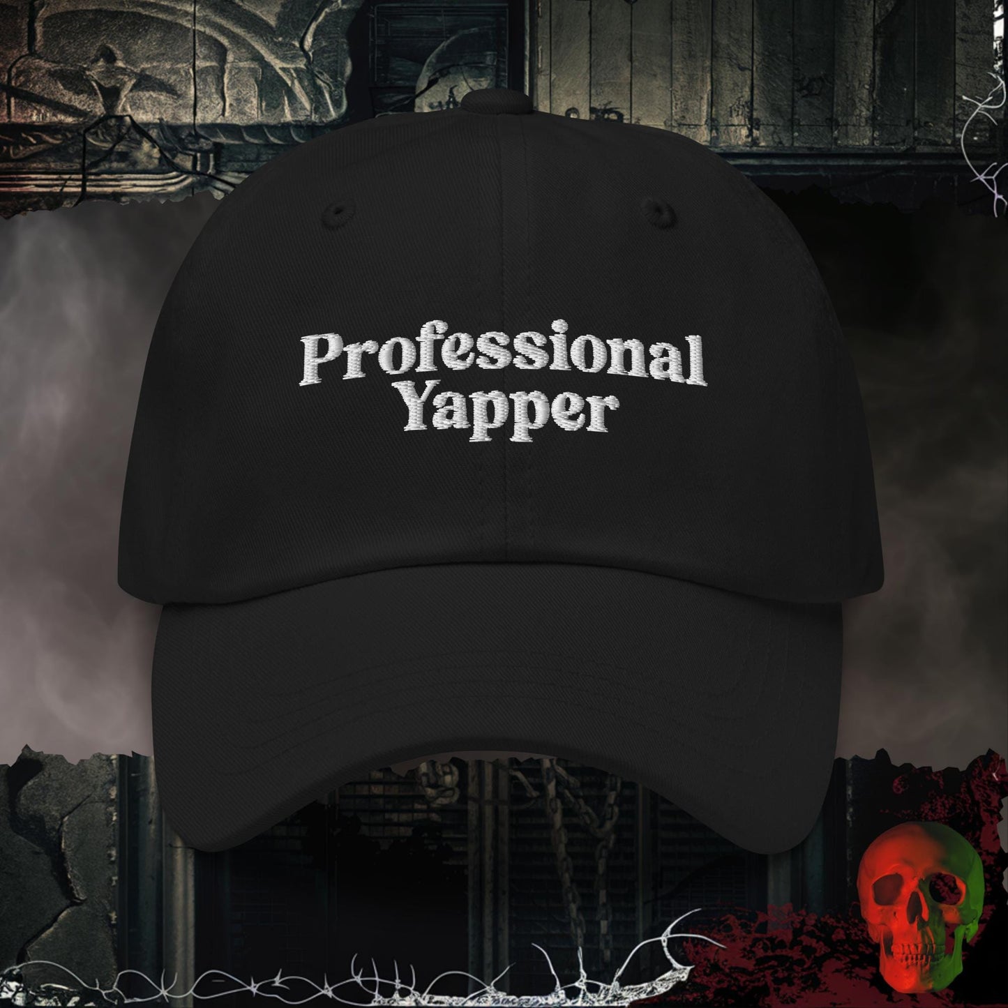 Hats Black Professional Yapper Embroidered Hat