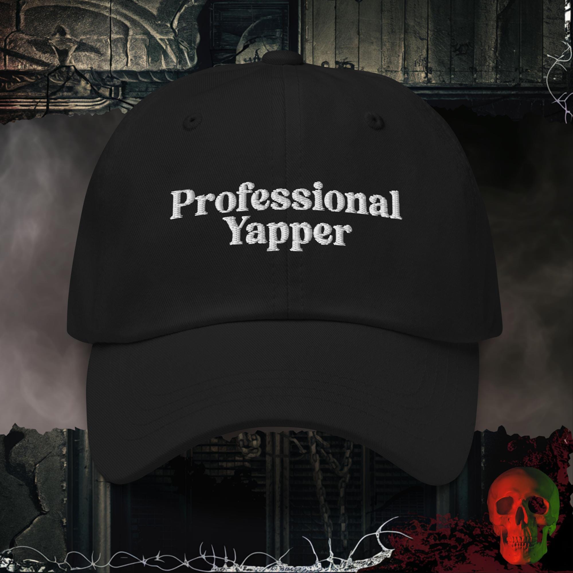 Hats Black Professional Yapper Embroidered Hat