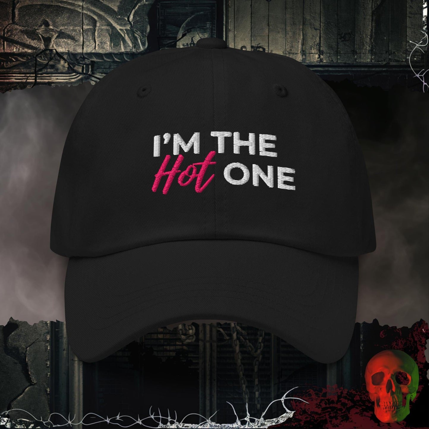 Hats Black The Hot One Embroidered Hat