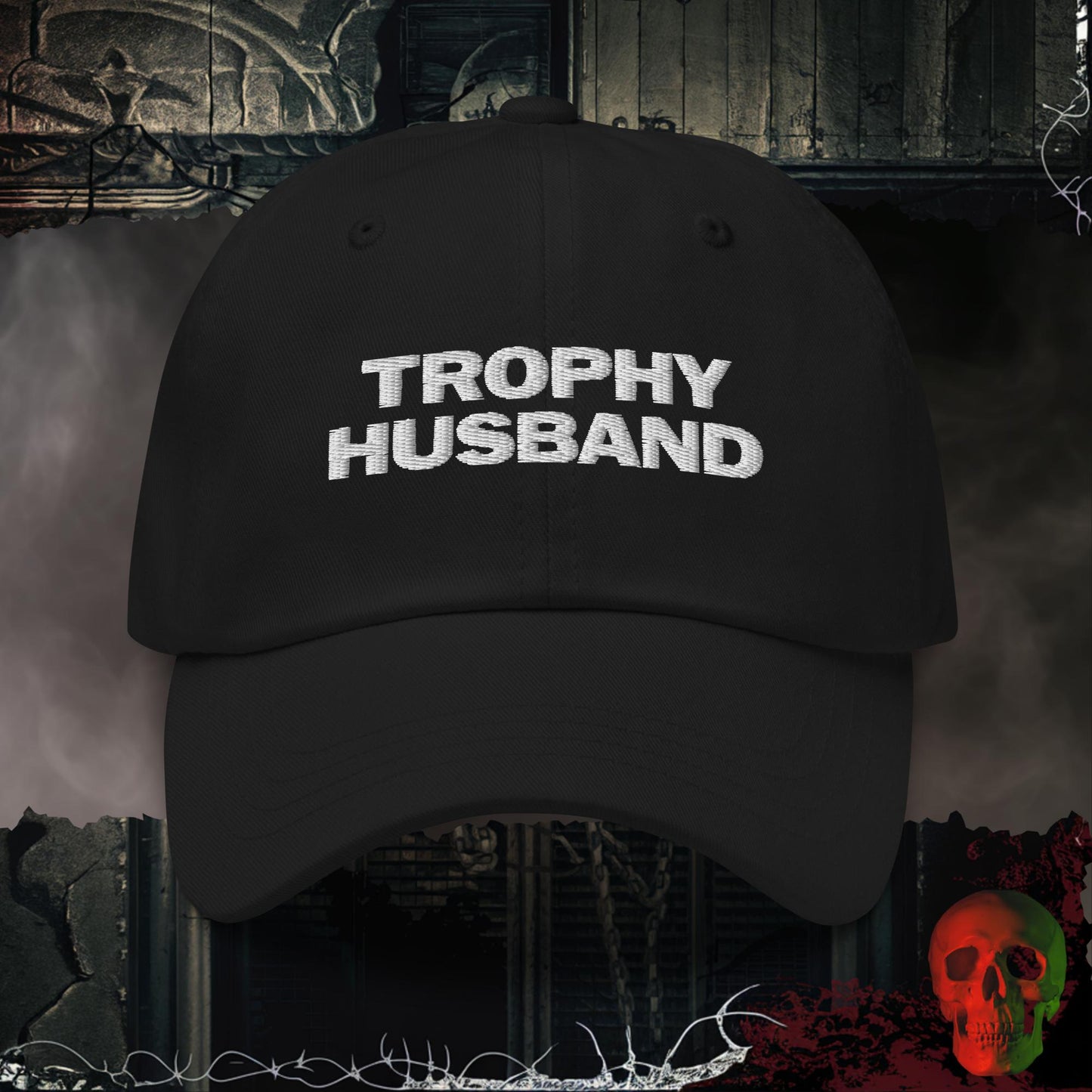 Hats Black Trophy Husband Embroidered Hat