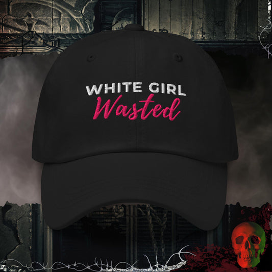 Hats Black White Girl Wasted Embroidered Hat