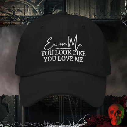 Hats Black You Look Like You Love Me Embroidered Hat