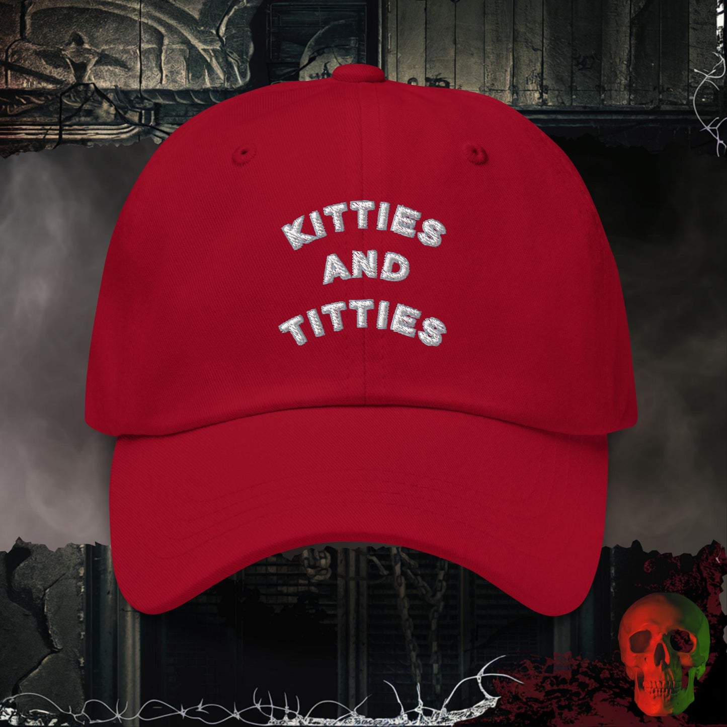 Hats Cranberry Kitties & Titties Embroidered Hat