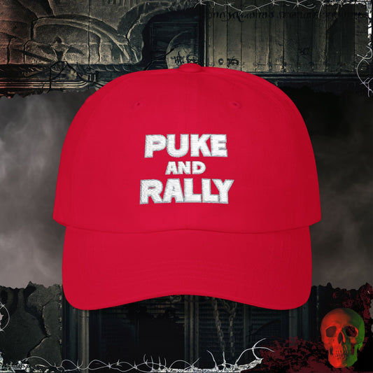 Hats Cranberry / One size Puke and Rally Embroidered Hat