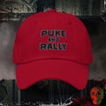 Hats Cranberry / One size Puke and Rally Embroidered Hat