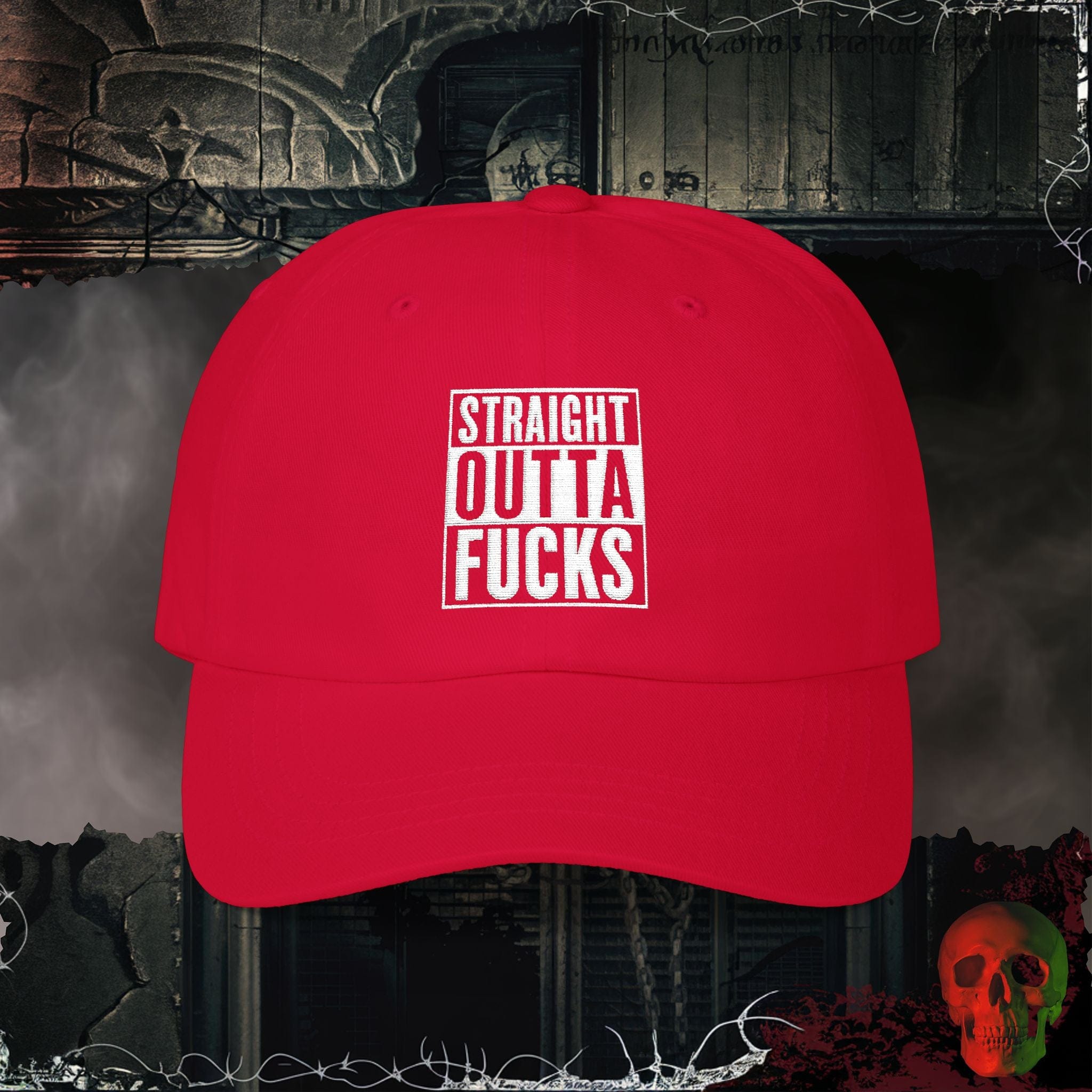 Hats Cranberry / One size Straight Out of F's Embroidered Hat