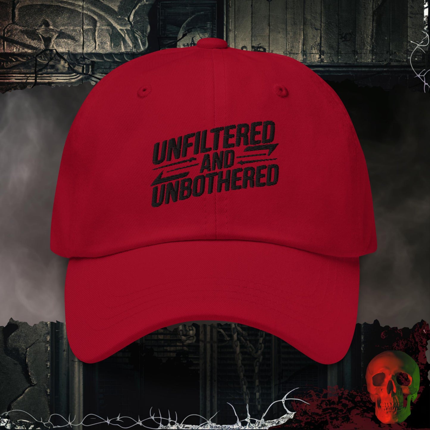 Hats Cranberry / One size Unfiltered, Unbothered Embroidered Hat