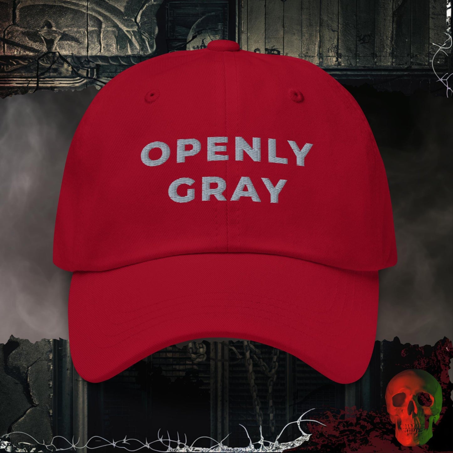 Hats Cranberry Openly Gray Embroidered Hat