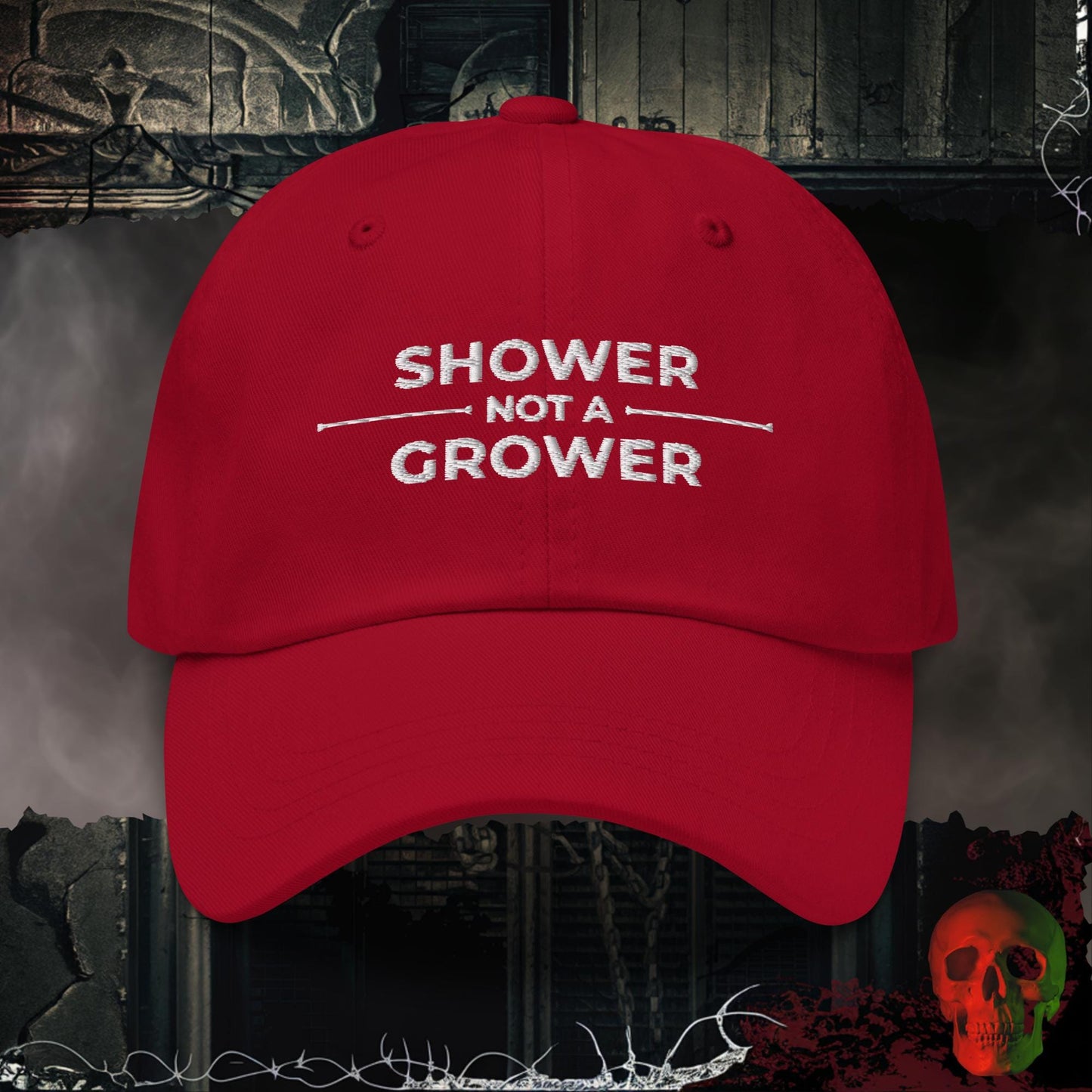 Hats Cranberry Shower Not A Grower Embroidered Hat
