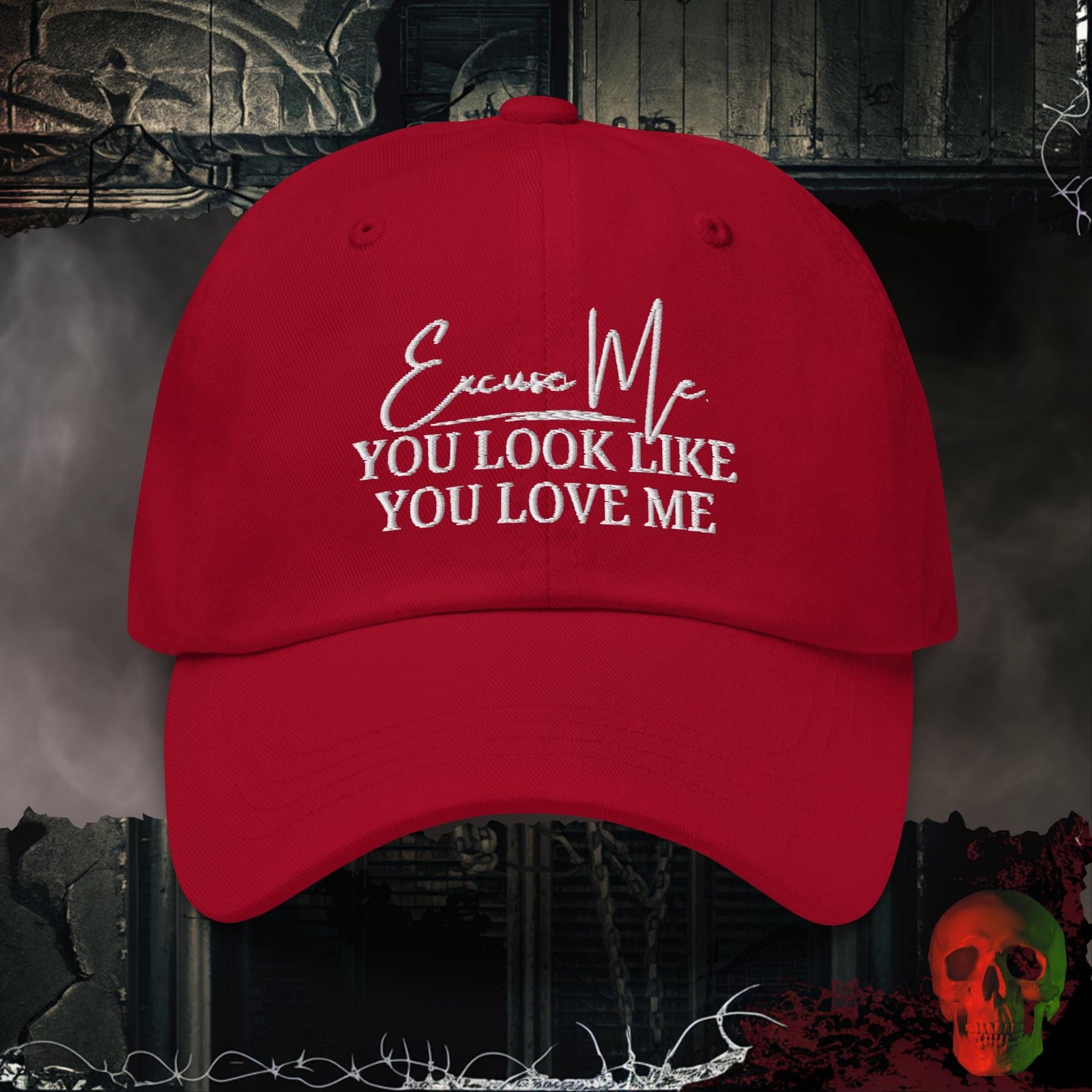 Hats Cranberry You Look Like You Love Me Embroidered Hat
