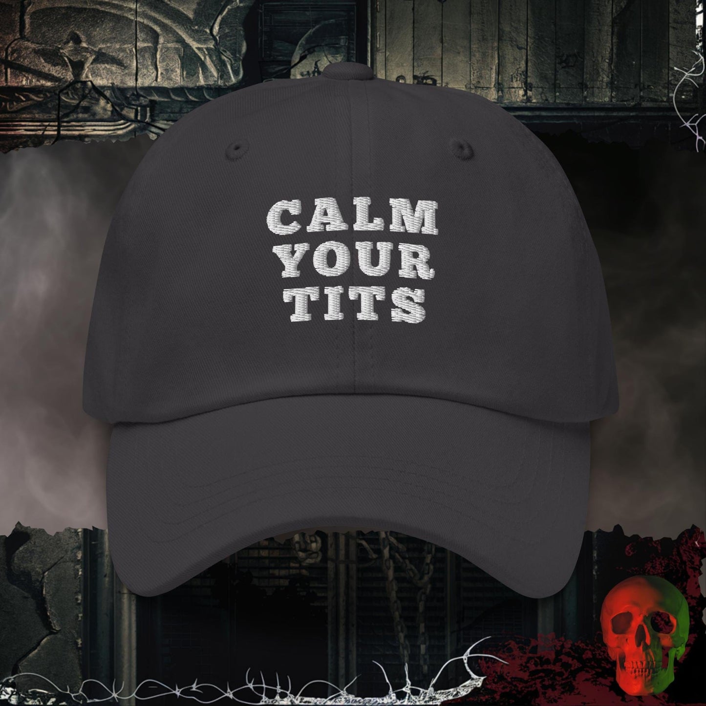 Hats Dark Grey Calm Your Tits