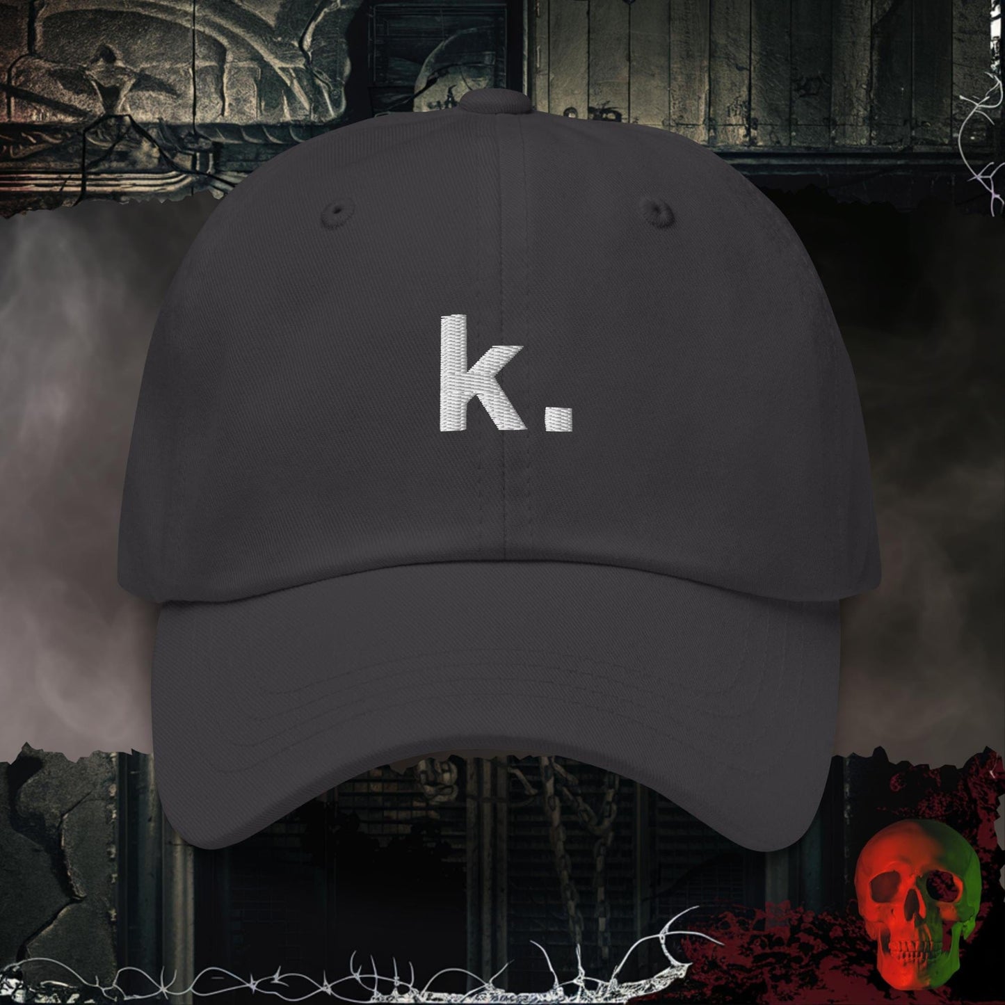 Hats Dark Grey k. Embroidered Hat