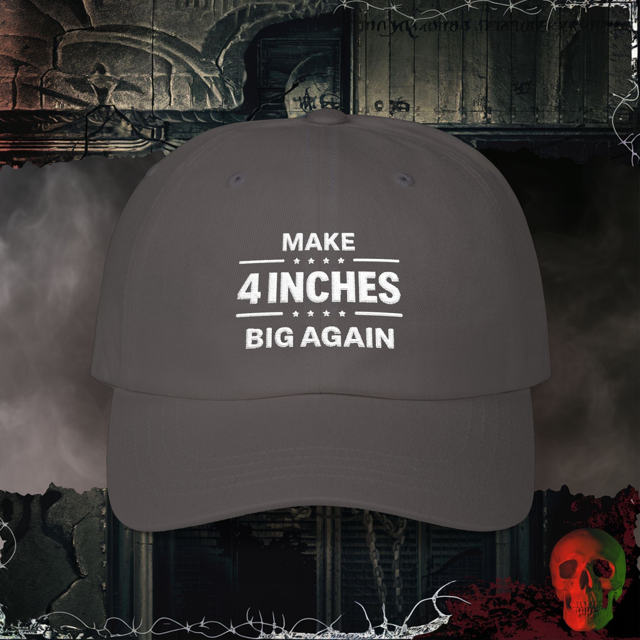 Hats Dark Grey Make 4 Inches Great Again Embroidered Hat