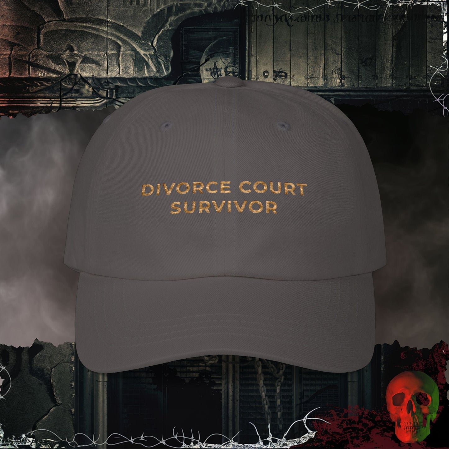 Hats Dark Grey / One size Divorce Court Survivor Embroidered Hat