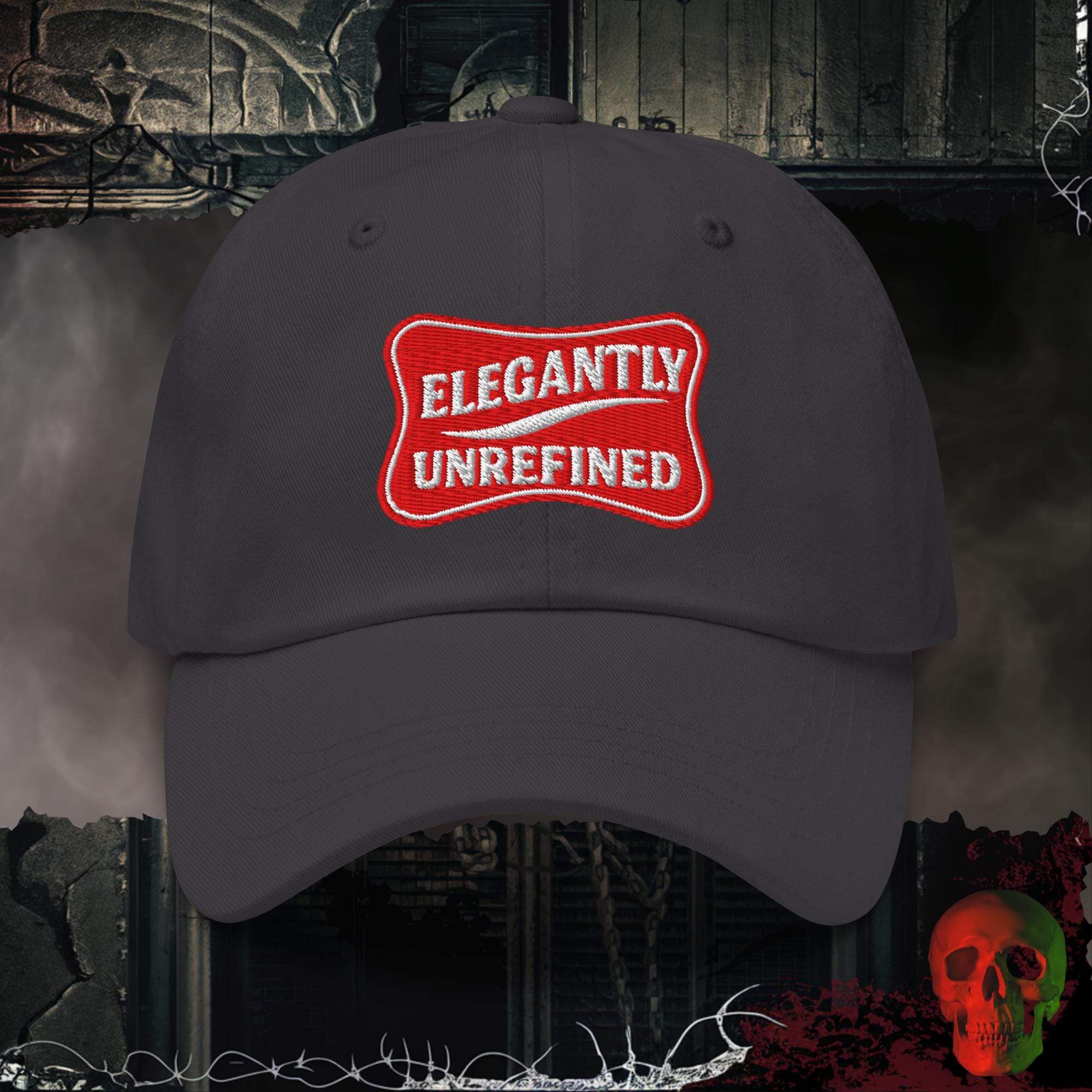 Hats Dark Grey / One size Elegantly Unrefined Embroidered Hat