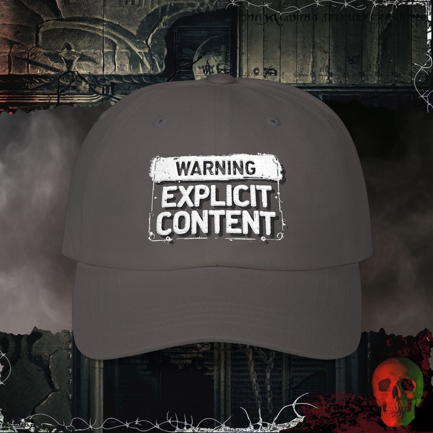 Hats Dark Grey / One size Explicit Content Embroidered Hat