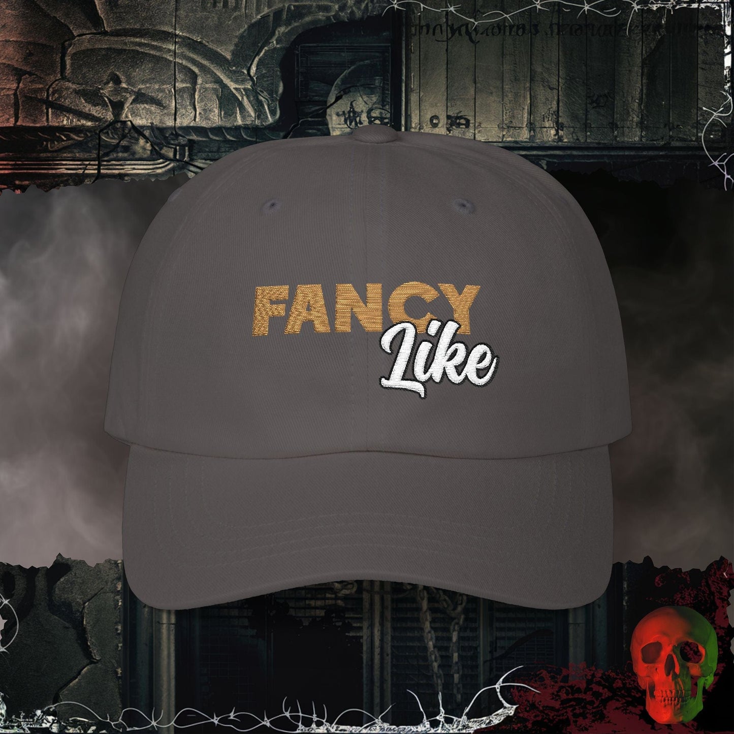 Hats Dark Grey / One size Fancy Like Embroidered Hat