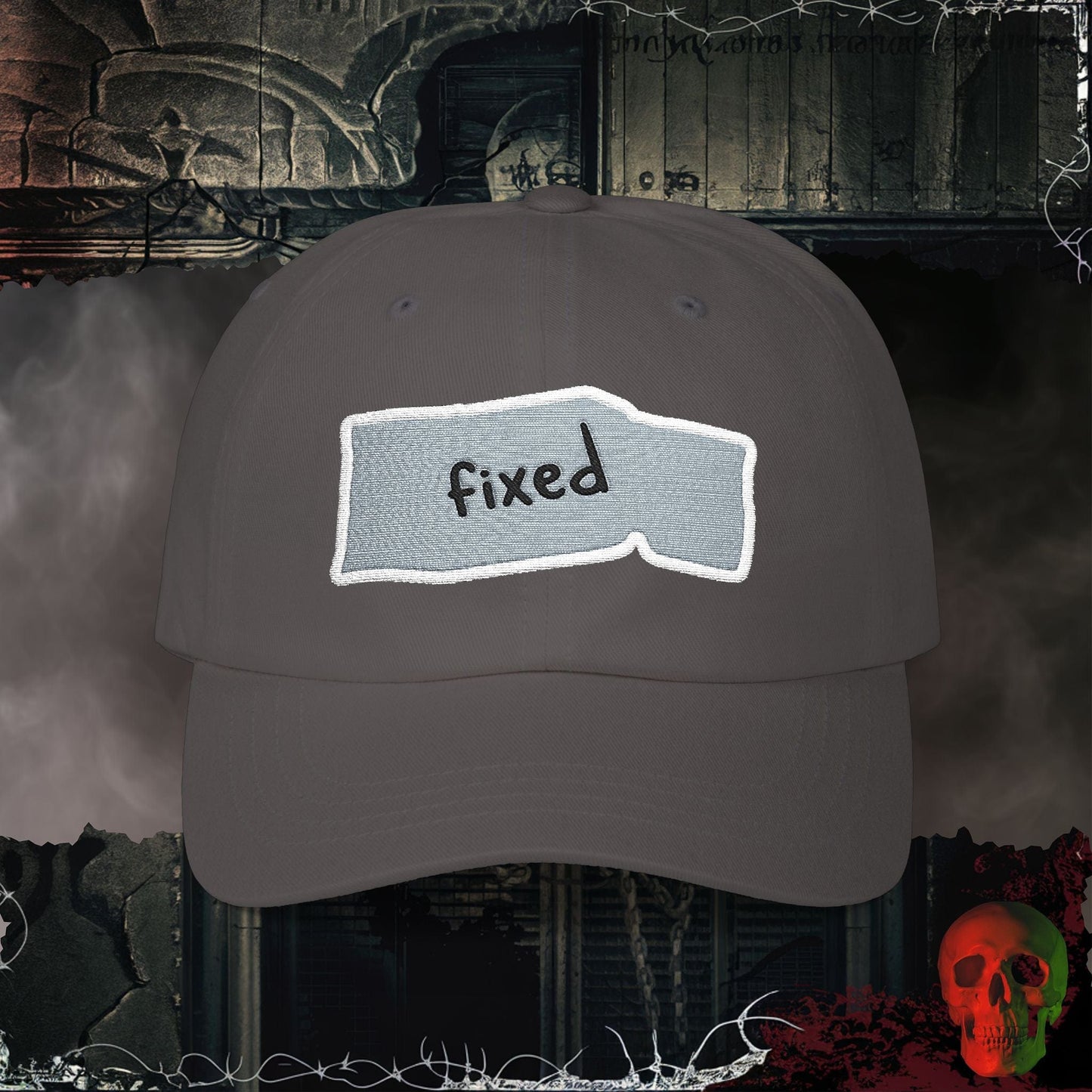 Hats Dark Grey / One size Held Together, It's Fixed Embroidered Hat