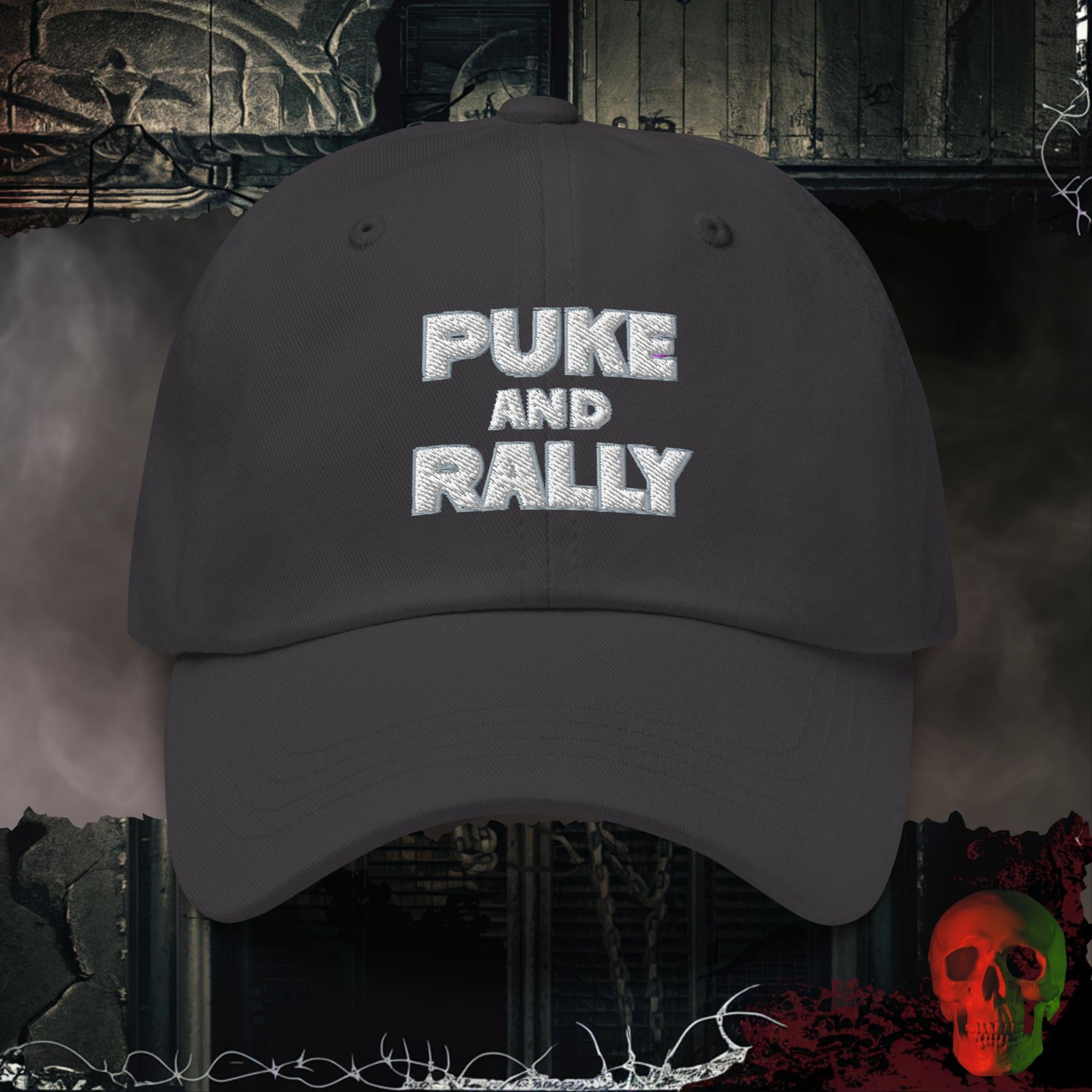 Hats Dark Grey / One size Puke and Rally Embroidered Hat