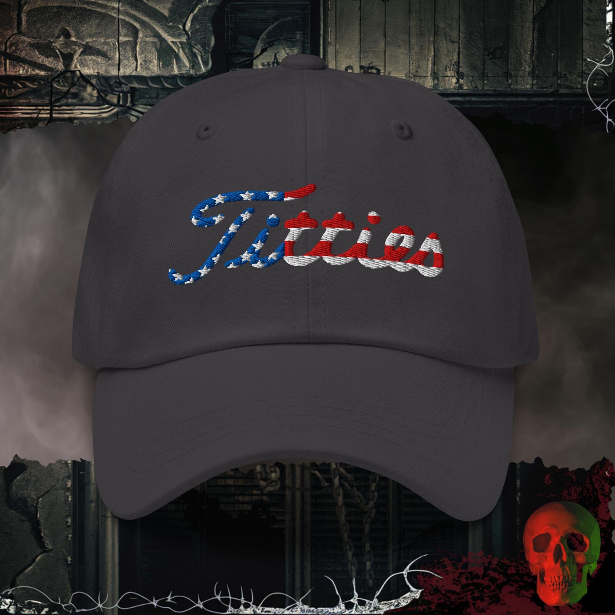 Hats Dark Grey / One size Titties Embroidered Hat