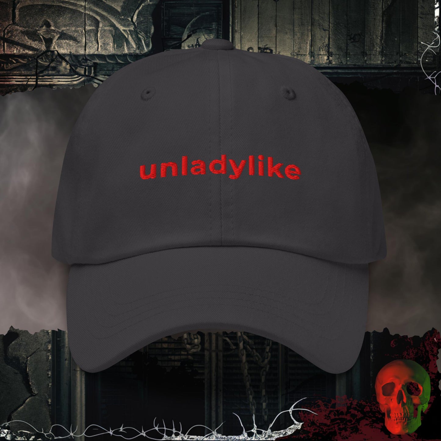 Hats Dark Grey / One size Unladylike Embroidered Hat