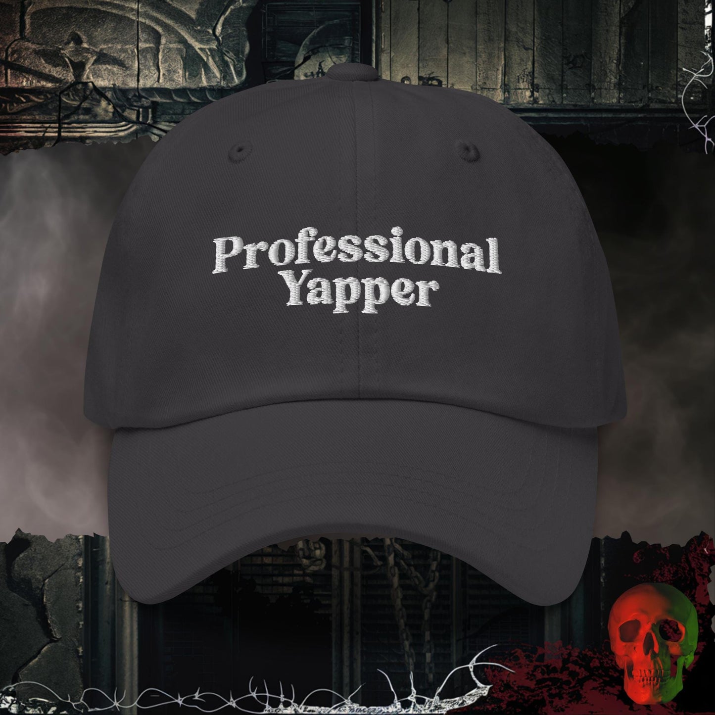 Hats Dark Grey Professional Yapper Embroidered Hat